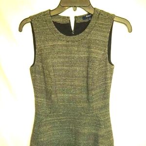 Madewell Herringbone A-Line Zip-Back Dress